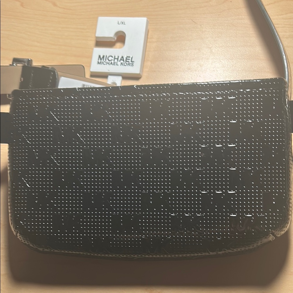 Michael Kors Black Belt Bag NWT